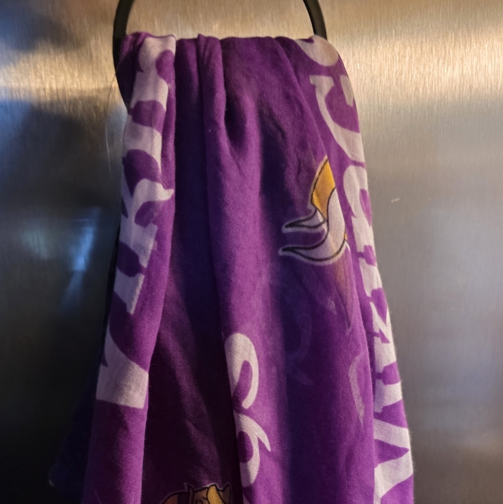 NFL Minnesota VIKINGS NATION 💀🟣 NWT INFINITY SCARF 🟡